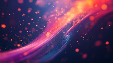 Wall Mural - abstract colorful particle wave background image