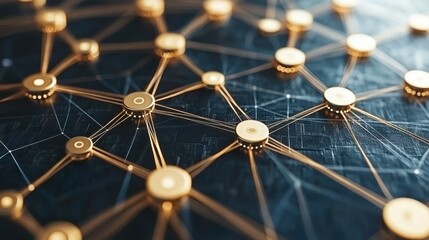 A digital wire mesh grid pattern in an abstract network background, symbolizing the dynamic flow of information and connections in a high-tech, futuristic design setting.