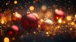 © pongtap - Sparkling christmas ornaments home decor festive atmosphere close-up