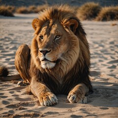 Wall Mural - portrait of a lion