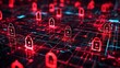 © Phunnada - Digital Landscape of Security Breaches in Neon Red