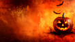 © Hakim - halloween background with pumpkin