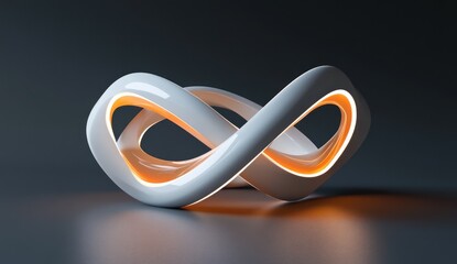 Abstract glowing infinity symbol.