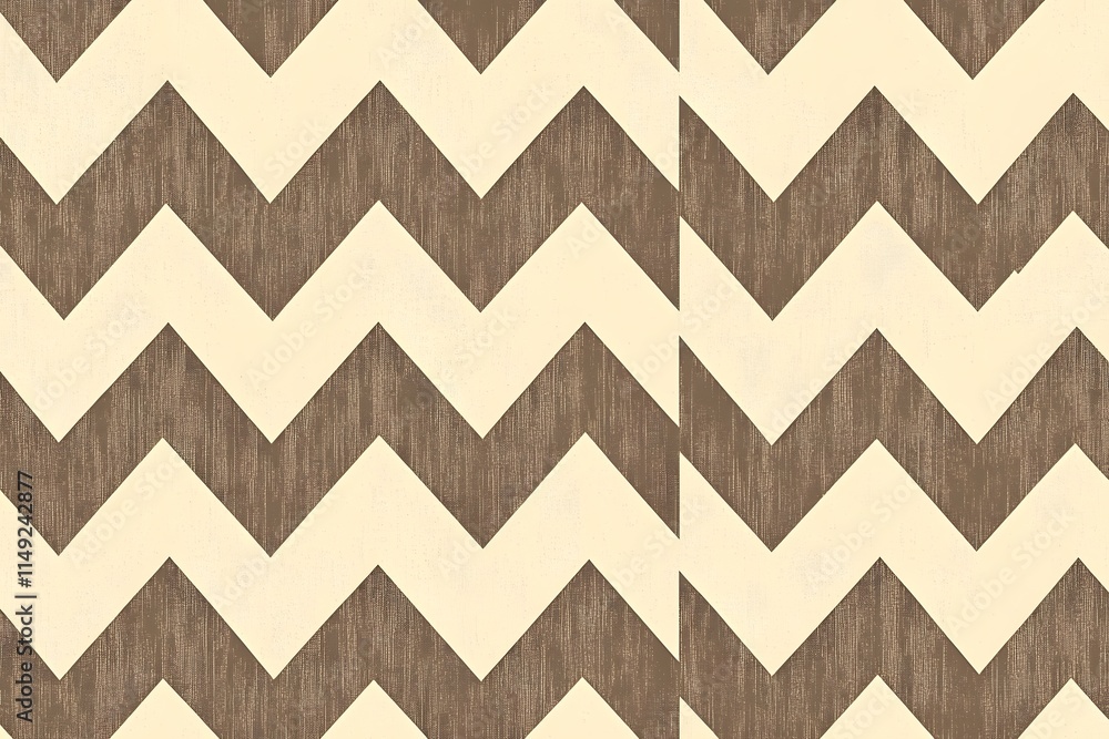 Seamless Brown and Beige Chevron Pattern