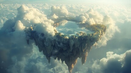 Canvas Print - Floating Island: A Dreamlike Fantasy Landscape