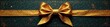 © Withun - Ornate golden bow tied with intricate threads, intricately tied gold, luxury fabric, ornate gold bow