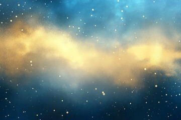 Wall Mural - defocused gold and blue festive abstract background