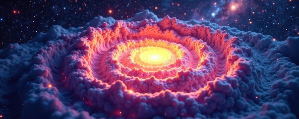 Wall Mural - cosmic whirlpools of swirling colors and light, glow, astronomy, space