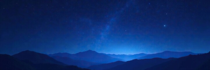 Canvas Print - dark blue wallpaper with a subtle gradient effect, ambiance, night sky, cosmic
