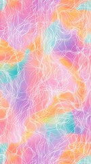 Wall Mural - A colorful, abstract painting with a lot of white lines. The painting is full of different colors and has a lot of texture. It looks like it was created using a computer program