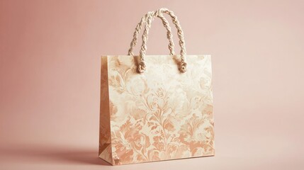 New Large gift paper bag with decorative handles and a soft finish on a white background.