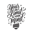 © DesignIMT - Your only limit is your mind typography t shirt design