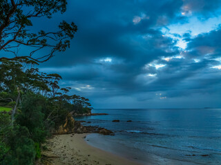 Wall Mural - Cloudy Sunrise Seascape at Denhams Beach