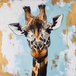 © Infinity - Giraffe Portrait: Elegant African Wildlife Painting