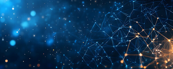 Wall Mural - abstract representation of interconnected networks and data visualization.