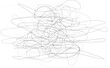 © Sukman - art, Grunge Random Chaotic Pen Doodle Strokes, Hand drawing scrawl sketch. Abstract scribble art, chaos doodle lines isolated, Grunge scribble overlay texture..eps