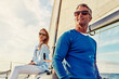 © peopleimages.com - Summer, love and travel with mature couple on yacht together with celebration, anniversary and luxury cruise. Smile, freedom and romance with man and woman on sailboat for holiday, vacation or trip