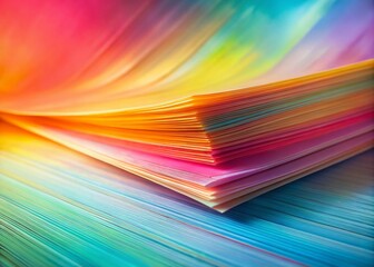 Sticker - pastel paper texture background, long exposure photography, colorful abstract art, vibrant hues, sof