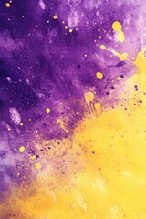 Wall Mural - Purple and Yellow Paint Splatter