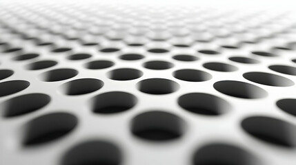 3D White Abstract Background with Holes