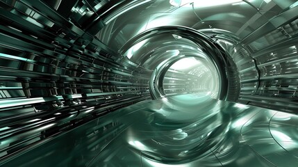 futuristic abstract portal matrix