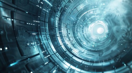 futuristic abstract portal matrix