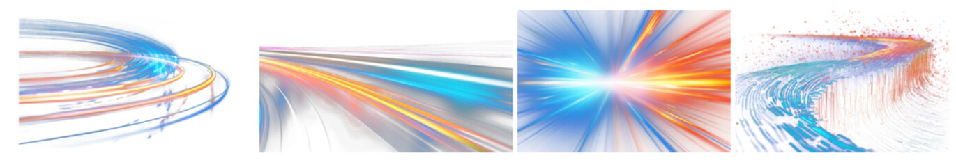 Wall Mural - png digital effect, element set on transparent background
