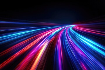 Canvas Print - Colorful Light Trail