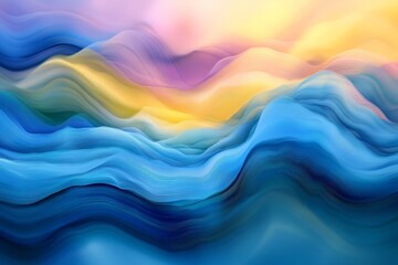 Wall Mural - Vibrant abstract wave pattern composition ideal for creative backgrounds and visual arts