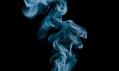 Wall Mural - Smoke on black background in super slow motion
