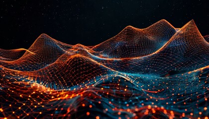 Wall Mural - abstract technology big data background concept. motion of digital data flow. transferring of big da