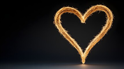 Wall Mural - Sparkling heart shape created with glowing sparklers