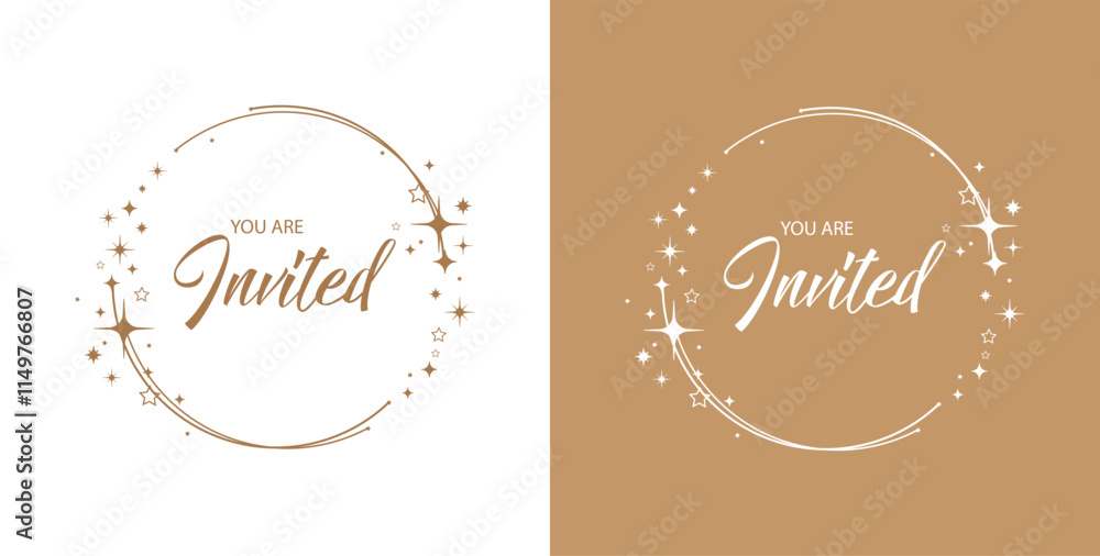 To Invite Sign you are invited sign Stock Vector | Adobe Stock