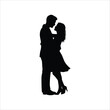 © Prosenjit - black vector couple icon isolated silhouette on white background