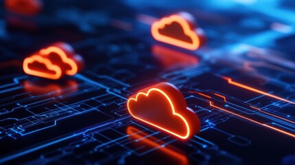 Aufkleber - Cloud Computing Data Network