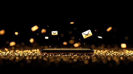 Golden Email Notifications on Phone