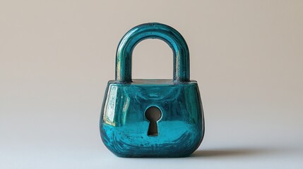 Aufkleber - Teal Padlock Security Concept