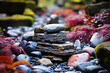 © CreatyInstinct - arrangement of stones in a rock garden creates a sense of connection with nature by mirroring rhythm and flow of natural world