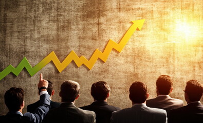 Aufkleber - Growth Graph, Business Team, Success