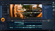 © Jack - Video editor software interface used for professionally retouching clips, trimming and splicing to produce multimedia content. Videography program UI showing footage being modified, for film industry