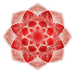 Canvas Print - PNG Red mandala icon pattern shape