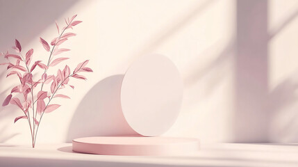 Wall Mural - blank product three podium. minimal scene mockup 3d display podium, 3d rendering of an abstract whit