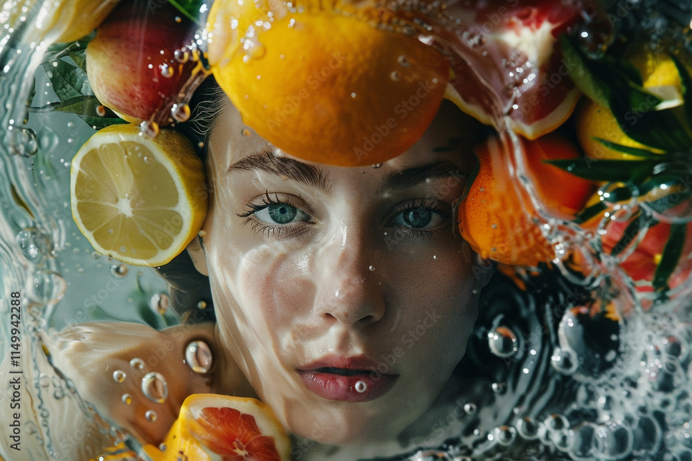 Elegant Young Model Posing for Advertising in a Captivating Photograph ...