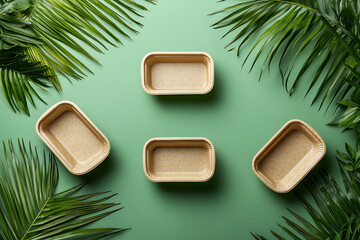 Wall Mural - Sustainable Eco-Friendly Food Containers