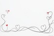 © Robert Anto - Heart swirl frame with decorative red heart accents and copy space.