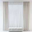 © uuhouse - Smart Curtain System with App-Controlled Opacity , isolated on a white background , High quality , No blur