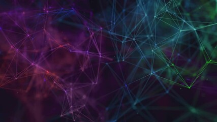 Wall Mural - colorful plexus pattern abstract background