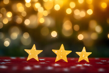 Wall Mural - little stars bokeh light backgrounds.