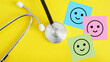 © Andrii - Employee wellness program, representing physical activity, mental health and happiness growth. Healthcare review and rating of medical services