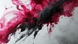 © Sleeping Carbuncle - Abstract Ink Painting Red And Black Swirls